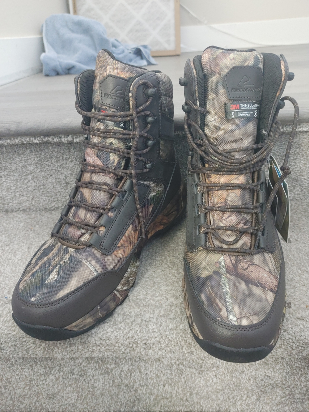 Ozark Trail Mossy Oak Hunting Boots Waterproof Insulated US 13